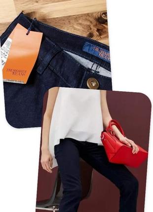 Качественные джинсы с карманами trussardi оригинал италия голограмма этикетка