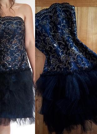 Випускне плаття/ плаття випускне/ корсетні/ з фатином/ золотисте