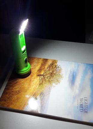 Ліхтарик-настільна лампа акумулятор від usb сонячна панель