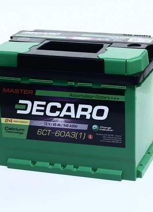 Акумулятор 60ah-12v decaro master (242x175x190),l,en580