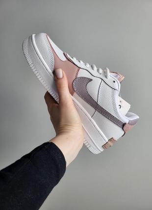 Женские кроссовки nike air force 1 shadow white brown3 фото