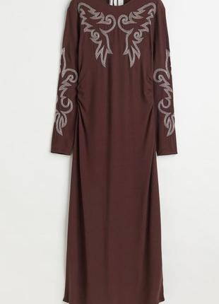 Красивое платье с вышивкой h&m вискоза этикетка3 фото