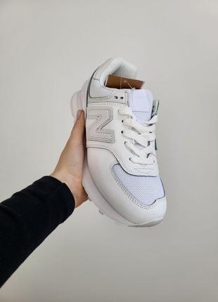 Женские кроссовки new balance 574 white2 фото