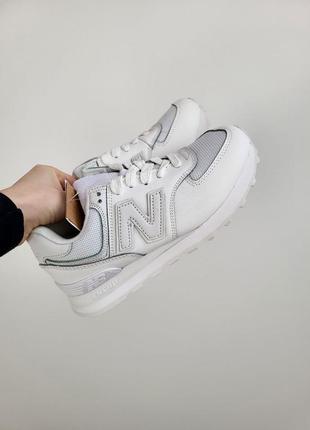 Женские кроссовки new balance 574 white1 фото