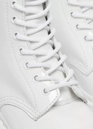 Черевики dr. martens 1460 mono white patent4 фото