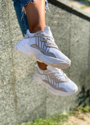 Женские кроссовки adidas ozweego white1 фото