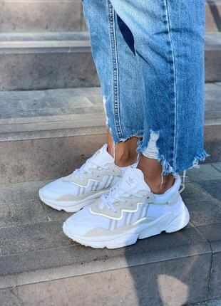 Женские кроссовки adidas ozweego white6 фото