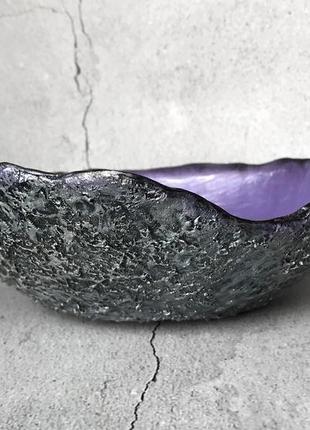 Унікальна декоративна тарілка космічний метеорит6 фото