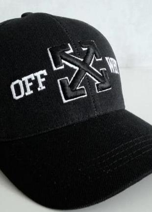 Бейсболка off white чорний