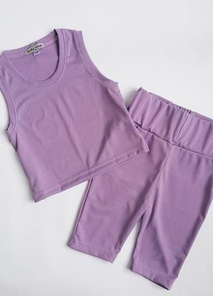 Комплект, велосипедки та топ для дівчинки