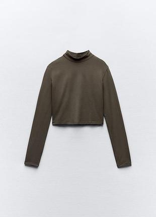 Кроп лонг топ лонгслив zara