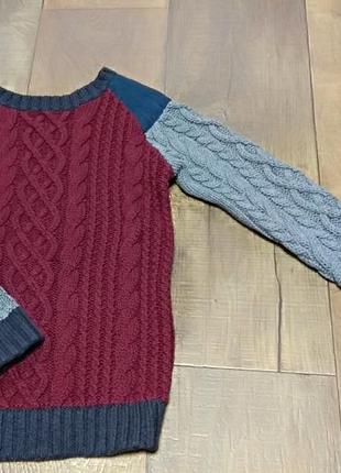 Свитер тёплый для мальчика 7лет 122см зимний школьный