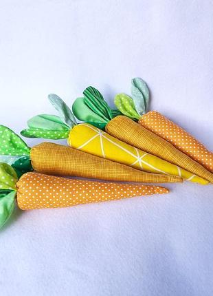 Набор пасхальных морковок, 3шт, 5шт, текстильная морковка, пасхальный декор, подарки на пасху