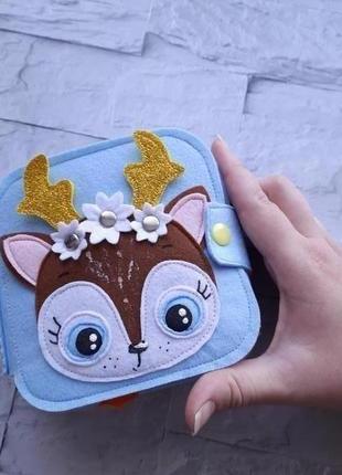 Развивающая книжка из фетра мягкая фетровая книжечка для самых маленьких монтессори бизи бук