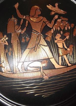 Тарелка латунь настенная египет фараон