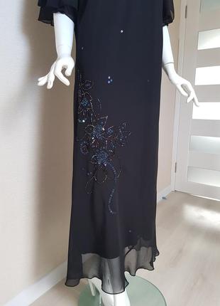 Изысканное вечернее коктельное платье с вышивкой длинный daxon2 фото