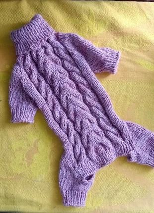 Уценка.  напіввовняний комбінезон для чихуахуа, йорка, той-тер′єра, пінчера, грифона