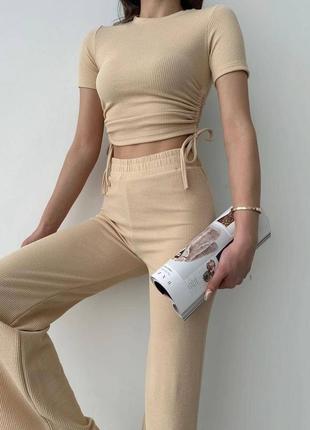 Костюм в рубчик на весну/літо