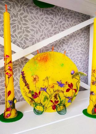 Свічка ручної роботи "чарівність літа"