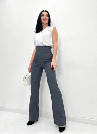 Длинные брюки с высокой талией "salvia"9 фото