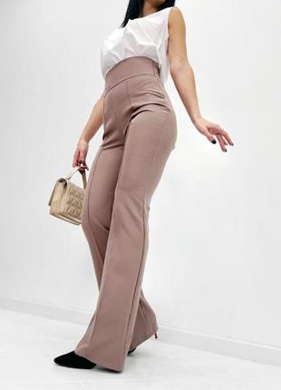 Длинные брюки с высокой талией "salvia"4 фото