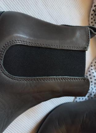 Шкіряні черевики челсі на підборах, натуральна шкіра2 фото