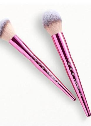 Набір кистей для обличчя для пудри, контуру/ румʼян luna magic duo face brush set2 фото