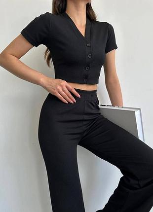 Костюм в рубчик на гудзиках на весну/літо