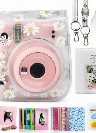 Комплект аксессуаров 8 в 1 для камеры моментальной печати fujifilm instax mini 11 caiul ромашки (рн446)