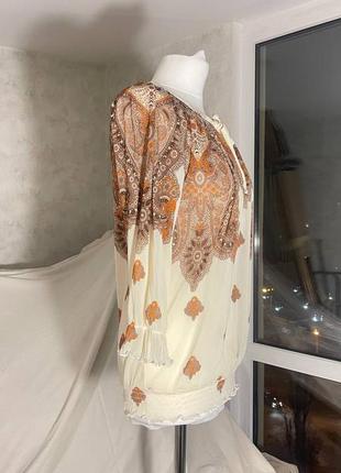 Легкая блуза-сетка на резинке с красивым узором, oodji2 фото