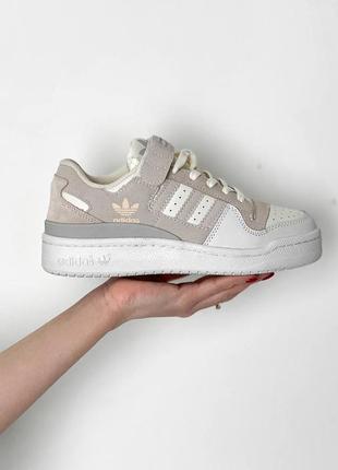 Adidas forum 84 low grey beige1 фото