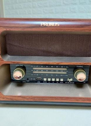 Ретро-вінтажний програвач prunus j-199 bluetooth, aux/tf/usb/fm