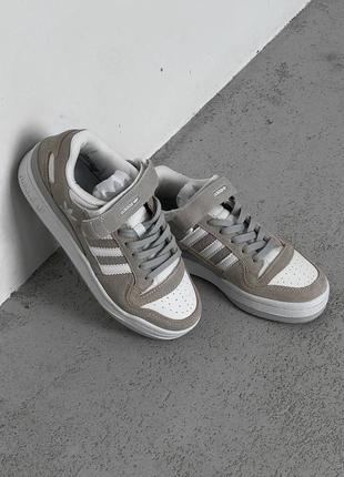 Adidas forum 84 low grey4 фото