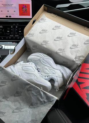 Жіночі кросівки nike m2k tekno  all white9 фото