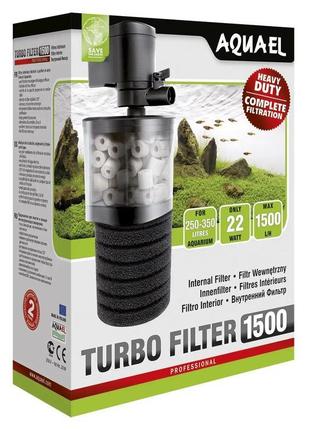 Внутрішній фільтр aquael «turbo filter 1500» для акваріума 250-35