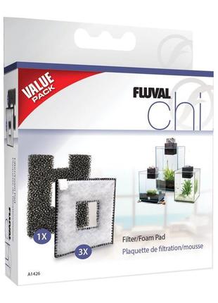 Губка fluval chi «foam pad» 2 шт. (для фільтра fluval chi)2 фото