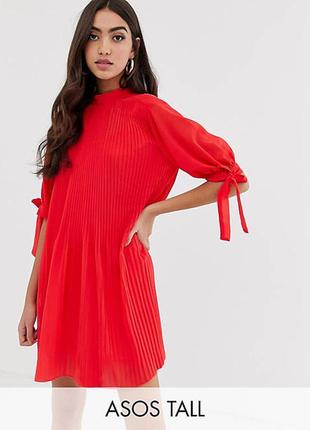 Шикарное плиссированное мини платье asos disign3 фото