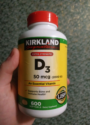 Kirkland signature vitamin d3 50mcg (2000 iu) - вітамін d3 50mcg