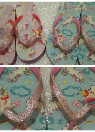Дитячі шльопанці сланці єдиноріг