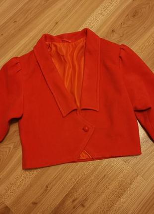 Пальто красное женское, куртка жакет пиджак