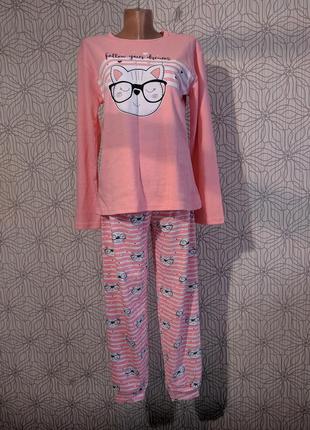 Піжама тепла з байкою, комплект для дому зима хлопковая осенние весенняя пижама штаны кофта