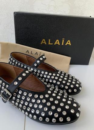 Балетки alaia alaïa жіночі чорні балетки azzedine alaia paris fishnet зі стразами alabea туфлі з камінням