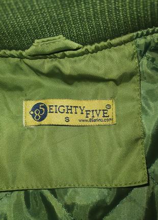 Нова шикарна бомбер-куртка, вітровка утеплена оливкового кольору, р. s (44).7 фото