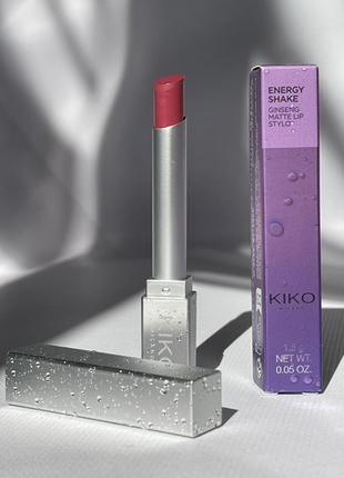 Помада с матовым финишем kiko milano energy shake ginseng matte lip stylo4 фото