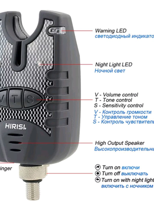 Сигналізатори клювання зі свінгерами hirisi b11373 фото