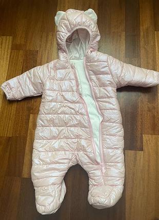 Стеганый демисезонный комбинезон