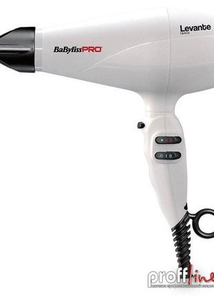 Фен для волос babyliss pro levante ionic bab6950wie 2100 вт белый