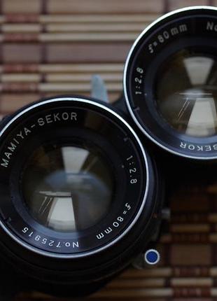 Среднеформатный объектив mamiya sekor 2.8 80mm с синей точкой ( просветленный )