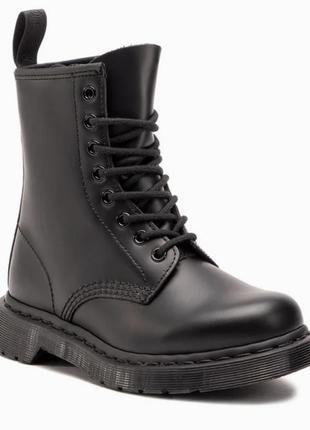 Черевики dr. martens 1460 mono black smooth1 фото