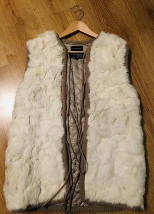 Меховая жилетка из кролика